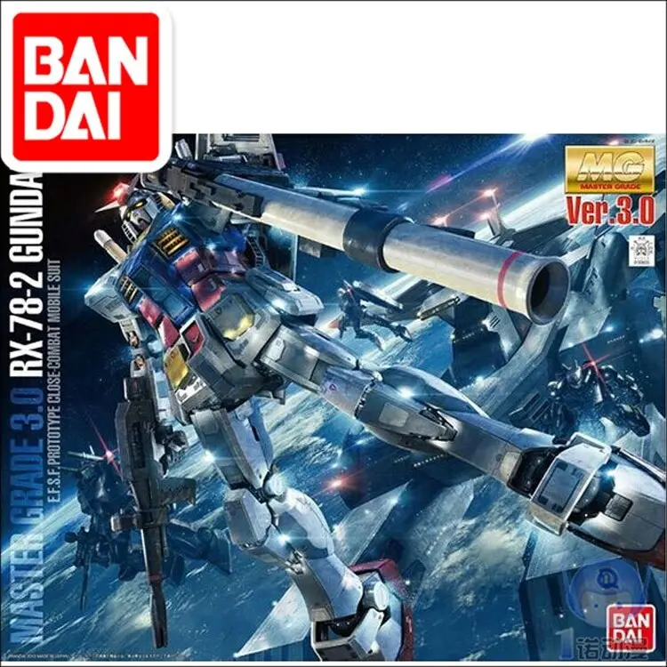 Japaness Original Gundam Mg 1/100 Model Rx-78-2 Ver.3.0 Gundam Mobile Suit Kids Toys One Year Wars 1