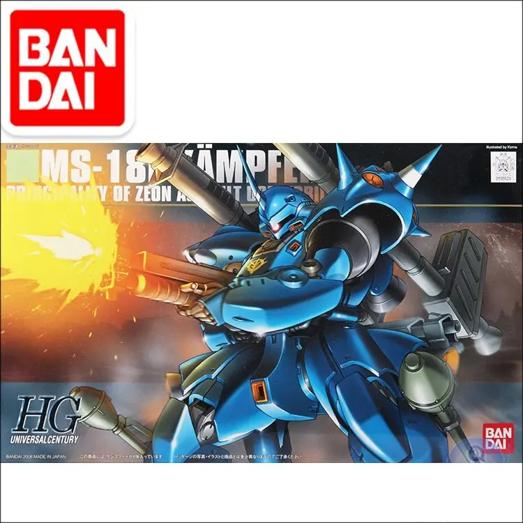 Japaness Original Gundam Model Hg 1/144 Kampfer Ms-18E Robot Mobile Suit Twilight Axis Kids Toys 1