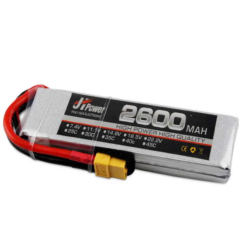 Jh Lipo Battery 2600Mah 3S 25C 11.1V T/Xt60 Plug For 1/10 Rc Car 26*34*118Mm 1