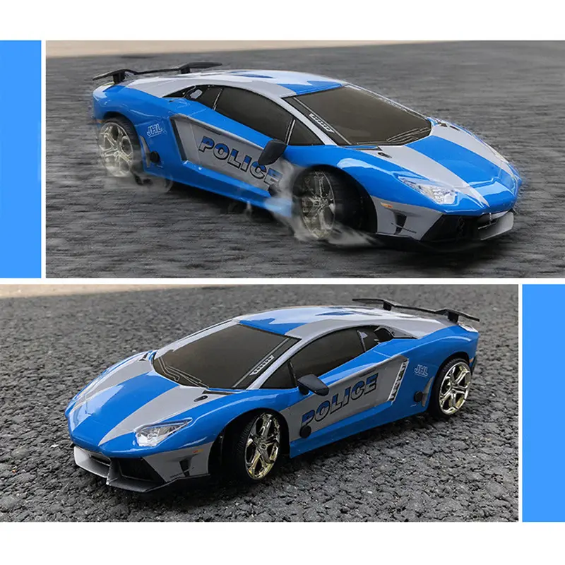 Jhl 1/16 2.4G 4Wd Drift Rc Car Titanium Alloy Shell With Led Light Racing Toys 4