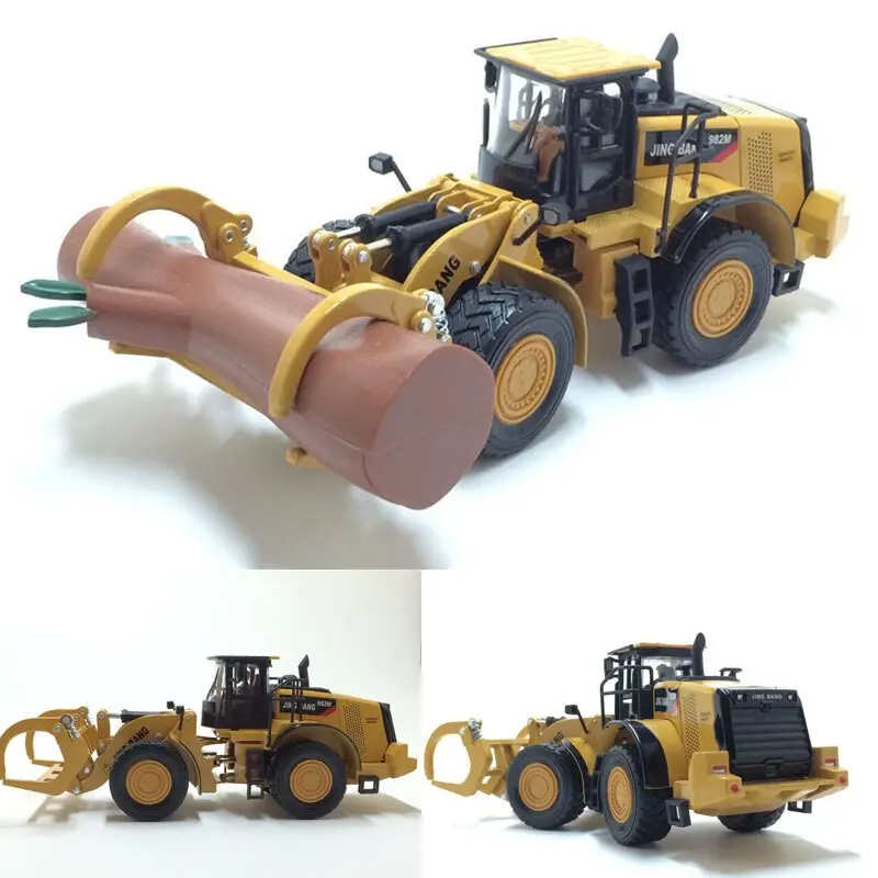 Jing Bang 1:50 Alloy Model Car Wheel Forklift Wood Grabbing Car Children's Toy Engineering Vehicle Model Car Model Toy 1