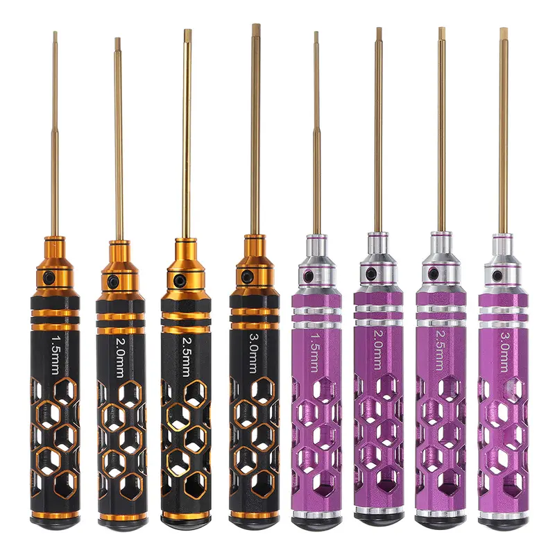 Jinhui 1.5/2.0/2.5/3.0Mm Metal Hex Screwdriver Repairing Tool With Carved Handle For Rc Models 1