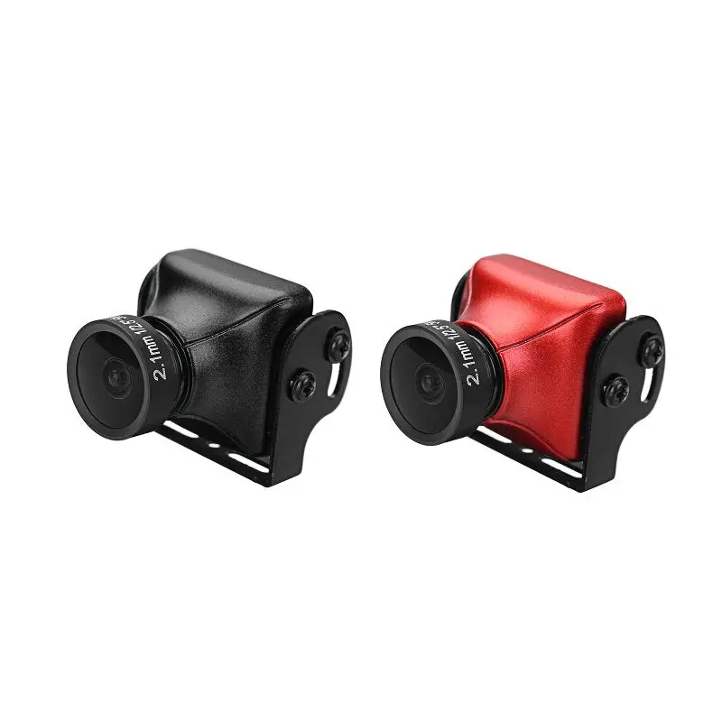 Jja-Cm1200 1/3 Cmos 1200Tvl Mini Camera 2.1Mm Lens With Osd Button Pal/Ntsc Black/Red For Rc Drone Models Racing Quadcopter 1