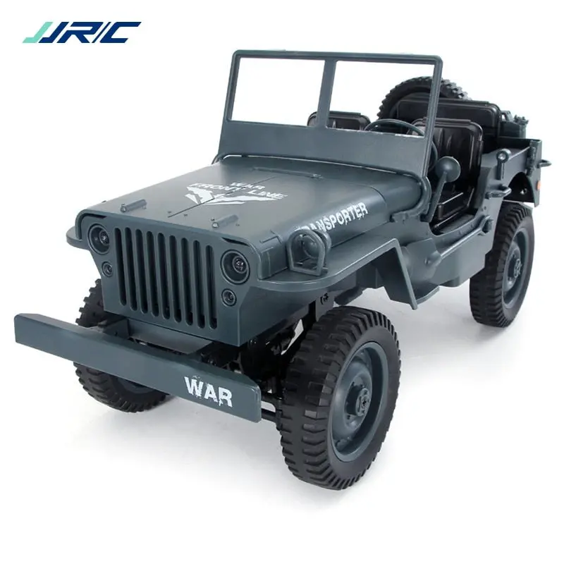 Jjrc Q65 1:10 Rc Car 2.4G 4Wd Convertible Remote Control Light Jeep Four-Wheel Drive Off-Road Military Climbing Car Toy Kid Gift 1