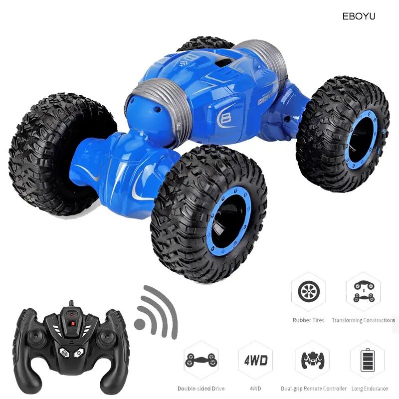 Jjrc Q70 Rc Car 2.4Ghz 1:16 Rc Stunt Car 4Wd 15Km/H Double-Sided Fip Deformation Climbing Rc Monster Rock Crawler 1