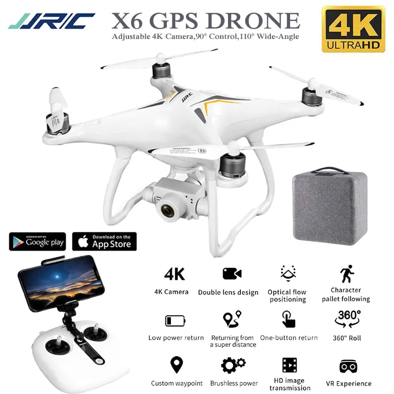 Jjrc X6 Drone 4K Gps Professional Brushless Rc Quadcopter 5G Follow Me Wifi Fpv Selfie Quadrocopter Adjustable Camera Drone 1