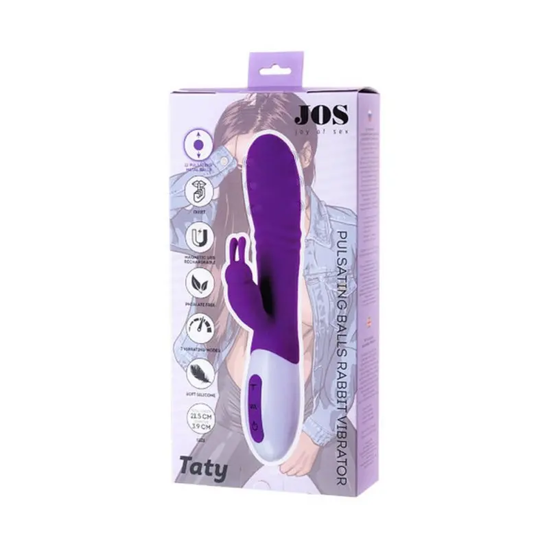 Jos Taty Clit Stimulating Vibrator - Purple. 1