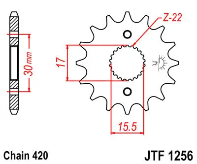 Jtf1256.13 Honda 13T Front Sprocket 2