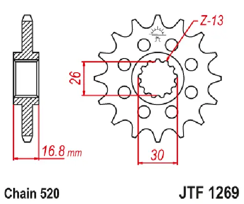 Jtf1269.15 Front Sprocket 2