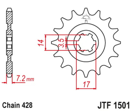 Jtf1501.13 Front Sprocket 2