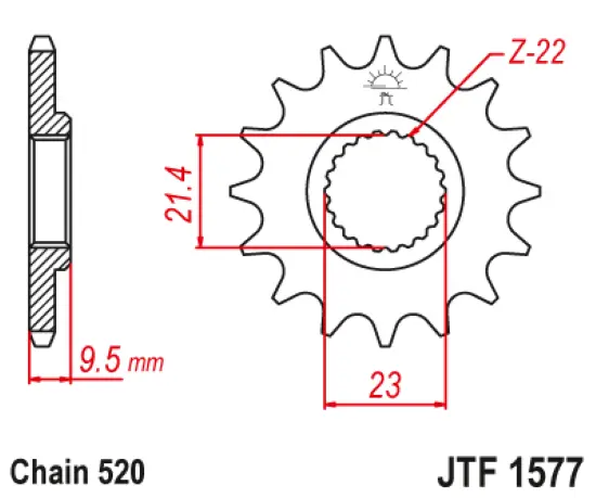 Jtf1577.15 Yamaha Jt 15T Front Sprocket 2