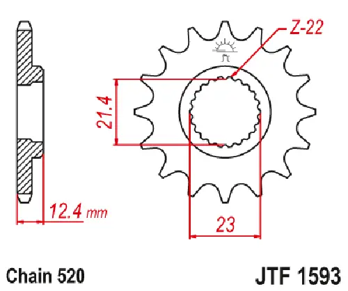 Jtf1593.14 Yamaha Atv Front Sprocket 2