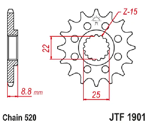 Jtf1901.12 Ktm 12T Front Sprocket 2