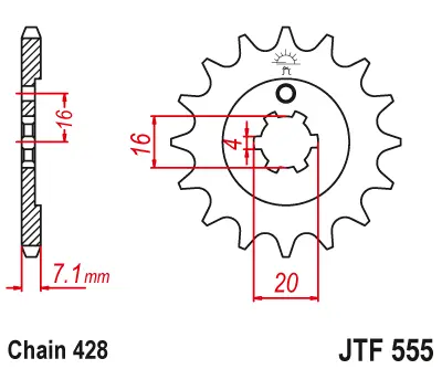 Jtf255.14 Front Sprocket 1