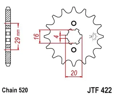 Jtf422.13 Front Sprocket 2