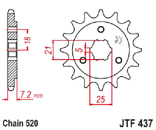 Jtf437.14 14T Suzuki Front Sprocket 2