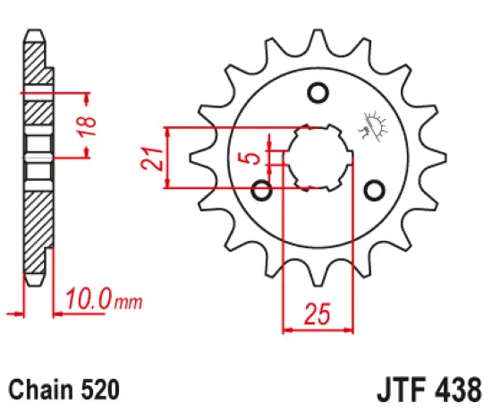 Jtf438.15 Suzuki; 15 Teeth Front Sprocket 2