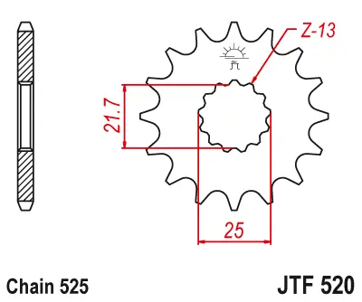 Jtf520.17 Suzuki Front Sprocket 1