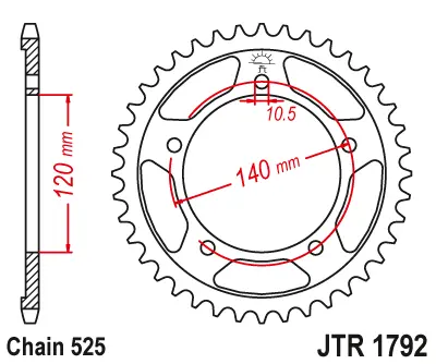 Jtr1792.47 Dl650 V-Strom Jt Rear Sprocket 2