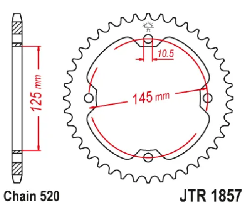 Jtr1857.38 Yamaha Rear Sprocket 2