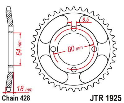 Jtr1925.51 Rear Sprocket 2