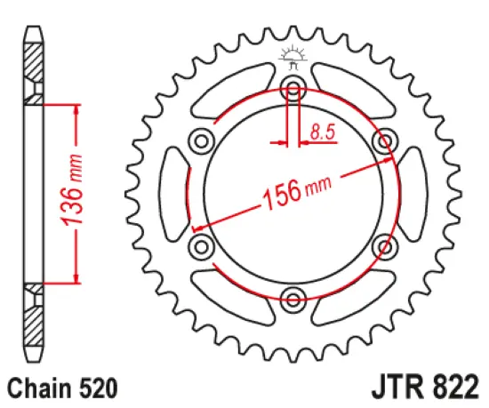 Jtr822.49 Husqvarna, Suzuki Rear Sprocket 2