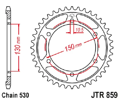 Jtr859.48 Yamaha Fzs600; 48T Rear Sprocket 2