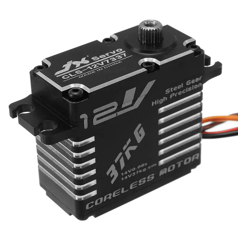 Jx Cls-12V7337 37Kg 12V 180 Degrees Hv High Precision Steel Gear Digital Coreless Servo For Rc Robot 1