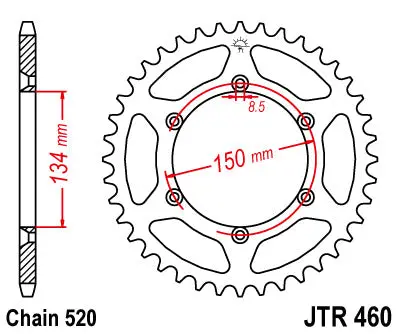 Kawasaki Kx125 Kdx200 Kdx220 Kx250 Kx500 Jt 47T Rear Sprocket 2