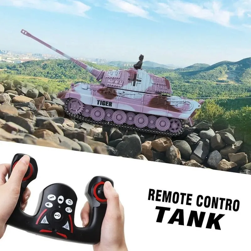 Kids Toy 1/72 Rc Tank 2203 Mini Remote Control 8-Channel Rc Tank Car Track Drive Tanker For Children Xmas Gift 1