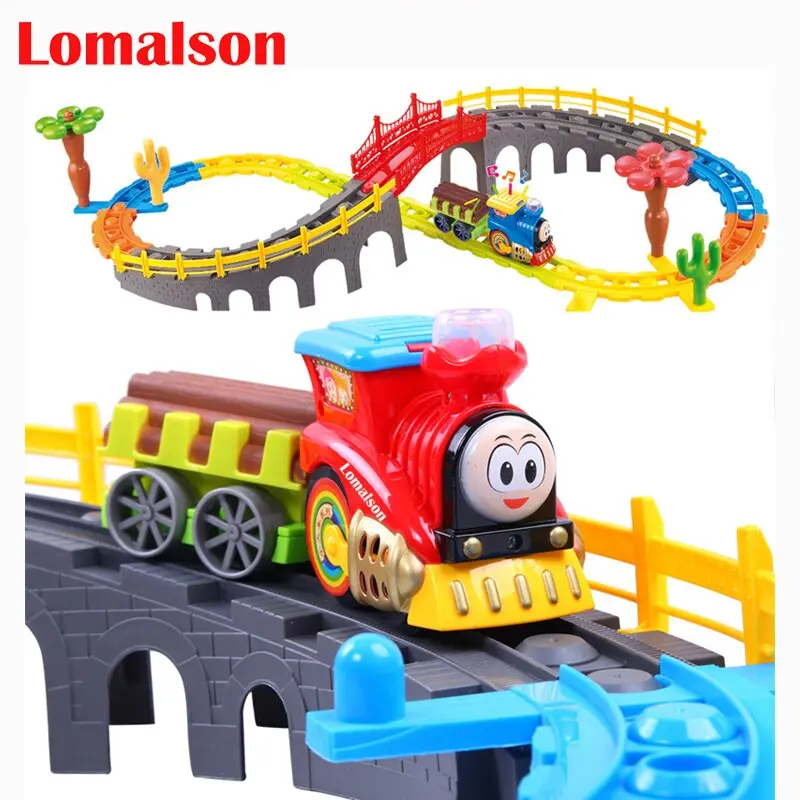 Kids Toy Train Building Construction Toys Electric Train Toy Set Boy Toys Model Train Railway Tracks Gift For Children Free Ship 1