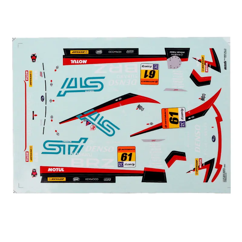 Killerbody 48739 Diy Sticker Decals Sheet For Subaru Brz R&D Sport 1/10 Rc Car Body Shell 1
