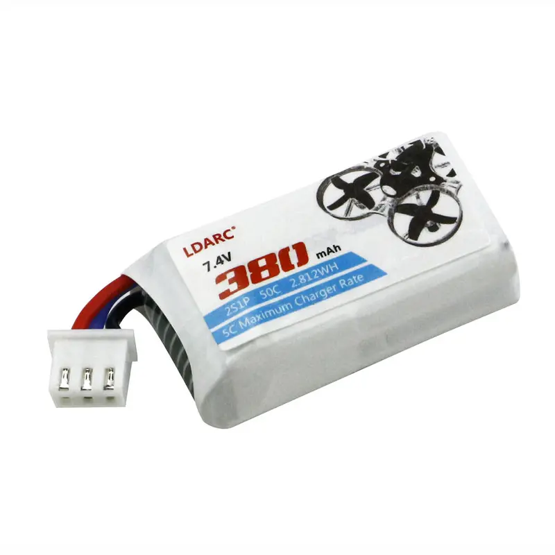 Kingkong/Ldarc Tiny Gt7 Gt8 Fpv Racing Drone Spare Part 7.4V 380Mah 50C Lipo Battery 1