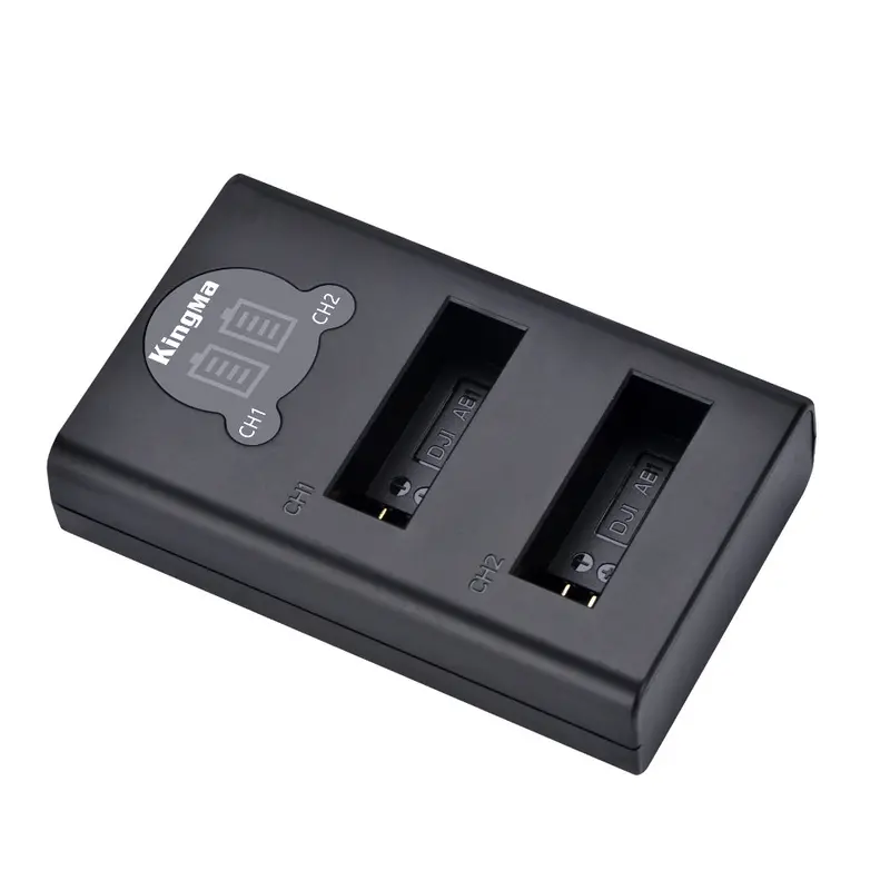 Kingma Bm048-Ab1 5V/2.1A Lcd Display Dual Usb Charger For Dji Osmo Action Camera 1