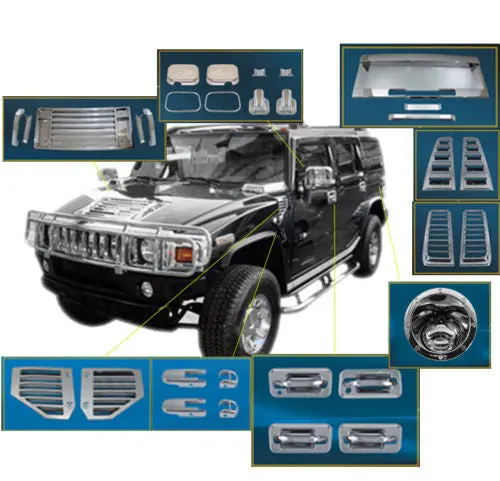 Kit De Accesorios Cromados De Carrocería Hummer H2 03-05 1