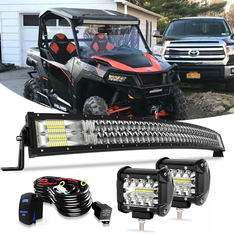 Kit De Barra Luz Led 42 Pulgadas Curvo Offroad 1