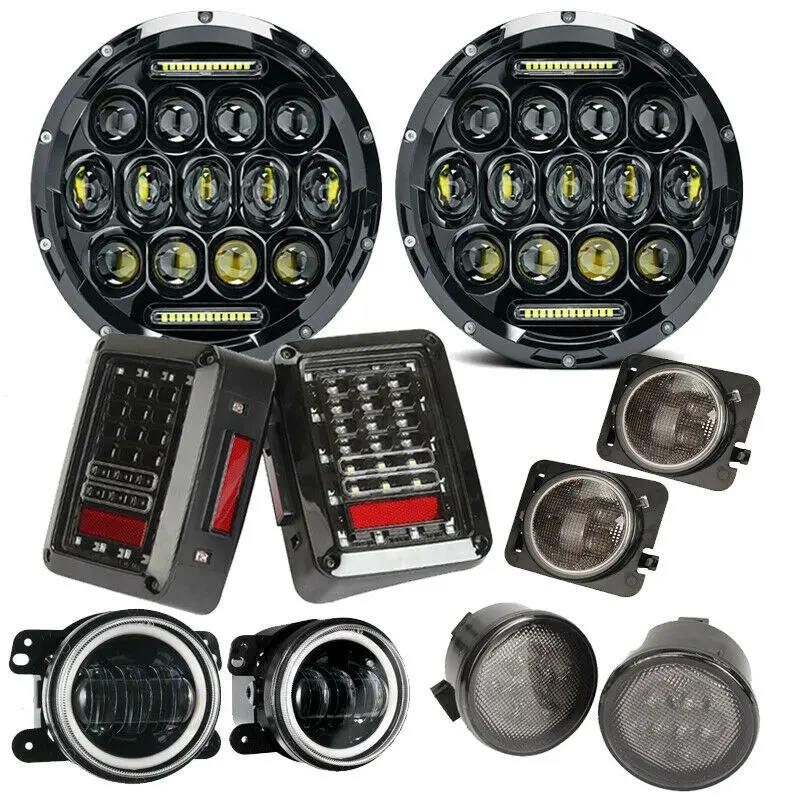 Kit De Faros Y Calaveras Wrangler 2007-2018 1