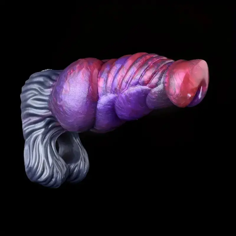 Knotted Liquid Silicone Textured Dick Sheath. 1