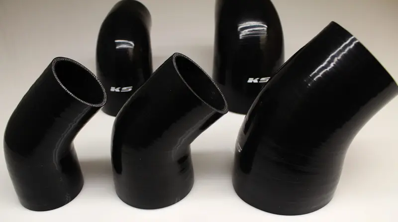 Ks Tuned Black Silicone 45* Reducer Elbow Coupler 3.00"-2.50" 1
