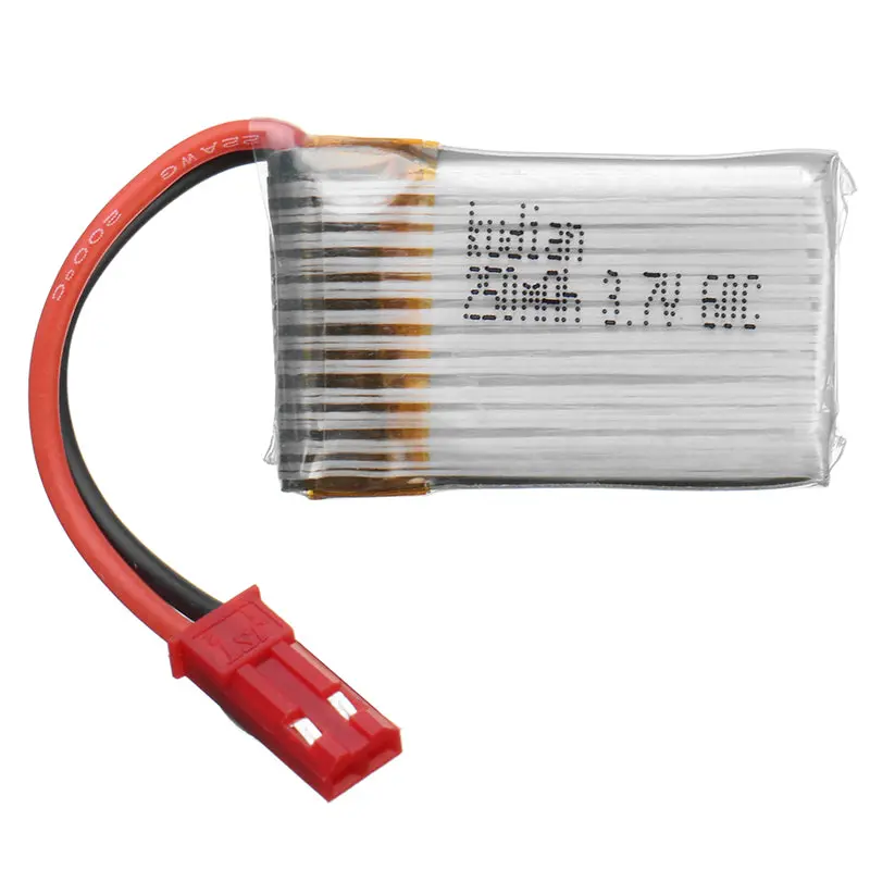 Kudian 3.7V 250Mah 60C 1S Lipo Battery Jst Plug 1