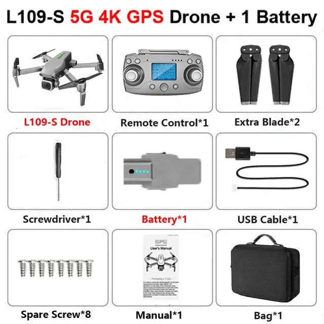 L109 Gps Drone 4K Camera X50 Zoom 5G Wifi 1Km Distance 25 Minutes Quadcopter Rc Helicopter Professional Selfie Drone Xmas Boy 10