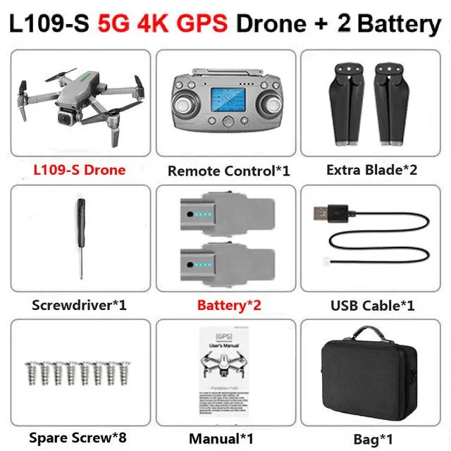 L109 Gps Drone 4K Camera X50 Zoom 5G Wifi 1Km Distance 25 Minutes Quadcopter Rc Helicopter Professional Selfie Drone Xmas Boy 11