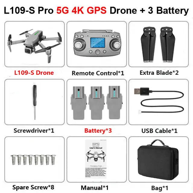 L109 Gps Drone 4K Camera X50 Zoom 5G Wifi 1Km Distance 25 Minutes Quadcopter Rc Helicopter Professional Selfie Drone Xmas Boy 12