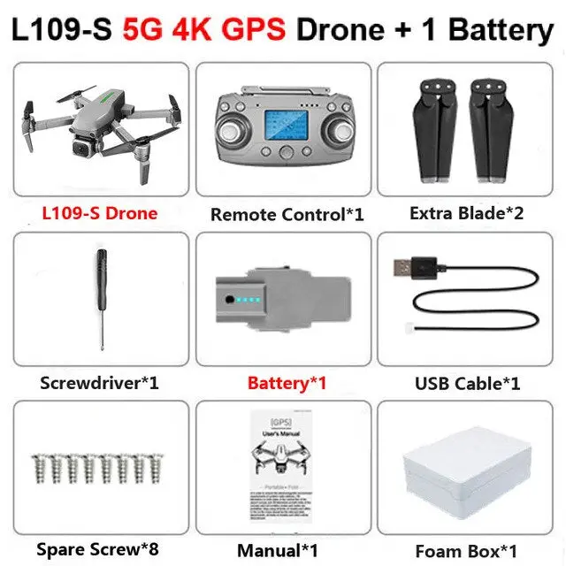 L109 Gps Drone 4K Camera X50 Zoom 5G Wifi 1Km Distance 25 Minutes Quadcopter Rc Helicopter Professional Selfie Drone Xmas Boy 7
