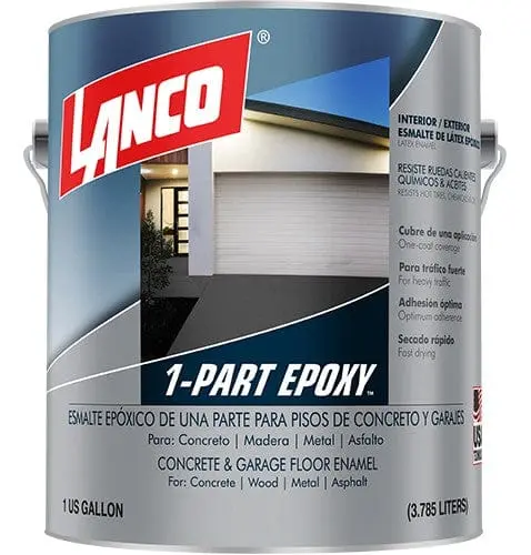 Lanco 1-Part Epoxy Concrete & Garage Floor Enamel (Silver)  1 Us. Gallon (3.785 Liters) 1