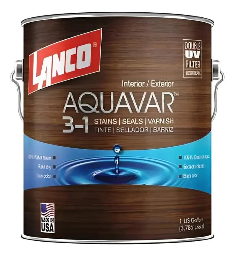 Lanco Aquavar 3-1 Stain Walnut 1 Quart 1