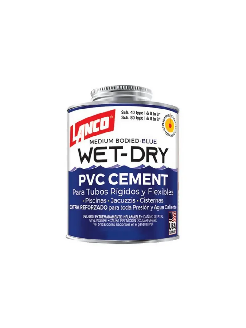 Lanco Wet-Dry Pvc Cement 8Oz 1