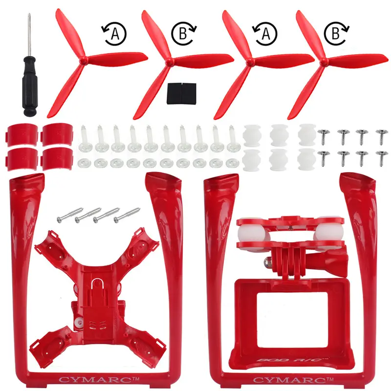 Landing Gear Skid Gimbal Camera Mount Propeller Blade Body Cover Shell For Mjx B2se B2w Rc Drone (Green) 1