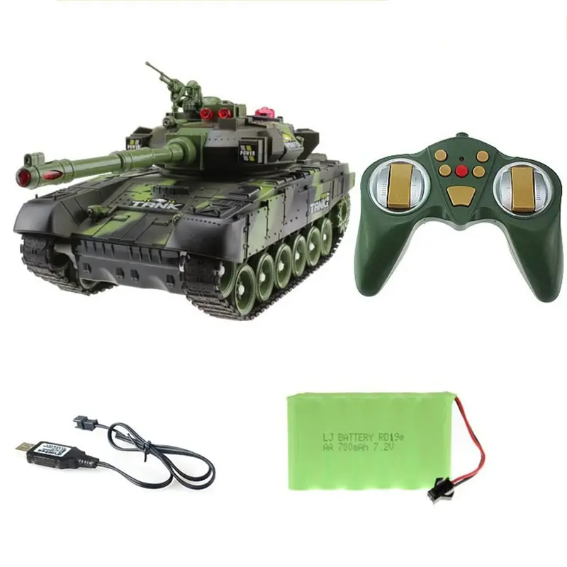 Large Remote Control Tank Charging Battle Launching Off-Road Tracked Remote Control Car Boy Children's Toy Car 1