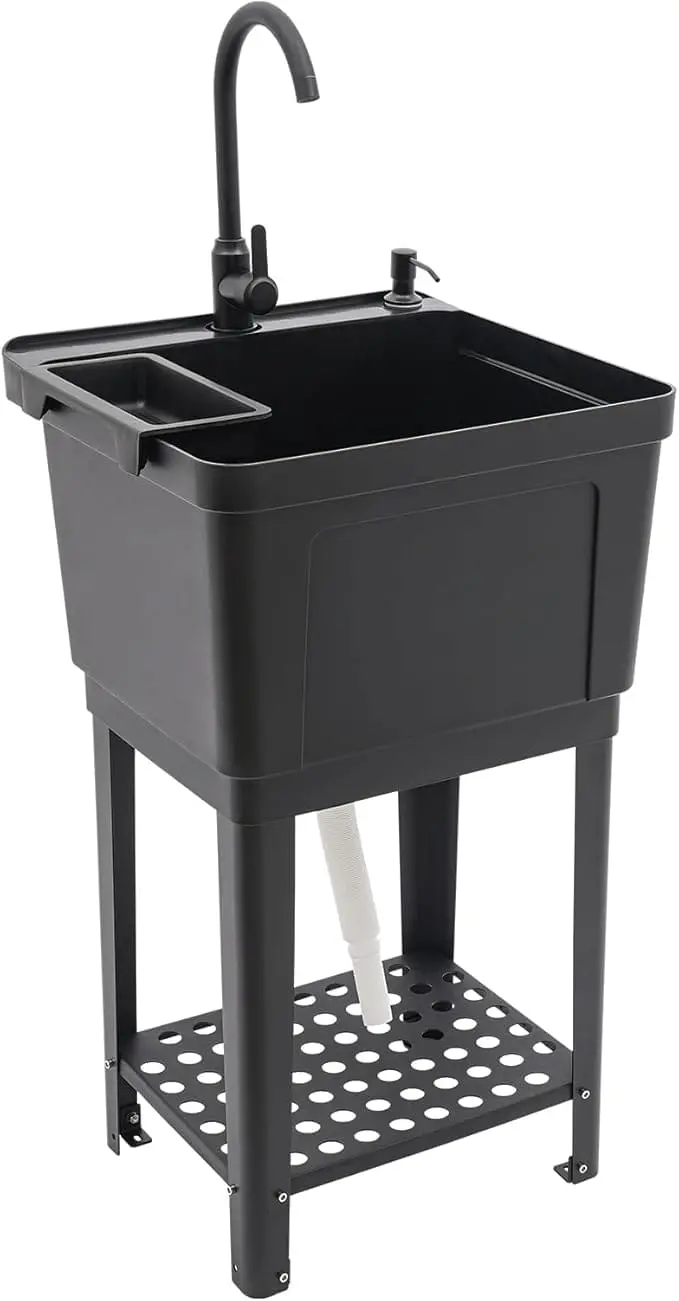 Laundry Sink 24"X24"X34"H (Black) 1